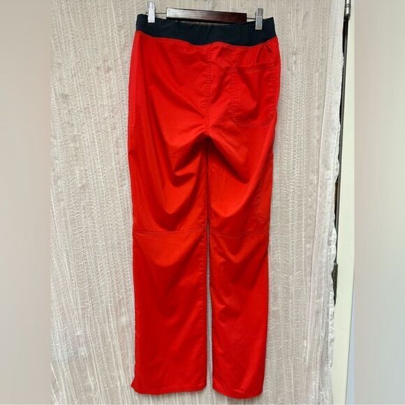 CHEROKEE XS RED GRAY 4 Pocket Straight Leg Scrub Bottom Cargo NWOT - Picture 3 of 13